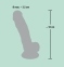 Фалоімітатор з мошонкою Medical Silicone Dildo, 18х3,5 см 2