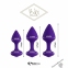 Набір силіконових анальних пробок FeelzToys - Bibi Butt Plug Set 3 pcs Purple (SO5064) 3