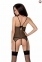 Корсет з пажами MELANIA CORSET black L/XL - Passion, трусики, напівпрозорий (EL16307) 2
