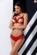 Комплект білизни CHERRY SET OpenBra red L/XL - Passion Exclusive: відкритий ліф, трусики-спідничка (PS25507) 2