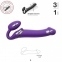 Безремневой страпон з вібрацією Strap-On-Me Vibrating Violet L, діаметр 3,7 см (SO3826) 3