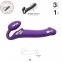 Безремневой страпон з вібрацією Strap-On-Me Vibrating Violet XL, діаметр 4,5 см (SO3827) 3