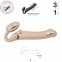 Безременевий страпон з вібрацією Strap-On-Me Vibrating Flesh L, діаметр 3,7 см (SO3828) 2