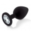 Набір анальних пробок з кристалом Rianne S: Booty Plug Set Black, 2,7 см, 3,5 см, 4,1 см (SO3889) 1