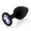 Набір анальних пробок з кристалом Rianne S: Booty Plug Set Black, 2,7 см, 3,5 см, 4,1 см (SO3889) 4