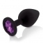 Набір анальних пробок з кристалом Rianne S: Booty Plug Set Black, 2,7 см, 3,5 см, 4,1 см (SO3889) 5