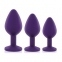 Набір анальних пробок з кристалом Rianne S: Booty Plug Set Purple, 2,7 см, 3,5 см, 4,1 см (SO3908) 3