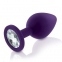 Набір анальних пробок з кристалом Rianne S: Booty Plug Set Purple, 2,7 см, 3,5 см, 4,1 см (SO3908) 6