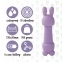 Міні-вібратор FeelzToys Mister Bunny Purple з двома насадками (SO4439) 4