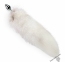 Металева анальна пробка з хвостом з натурального хутра Art of Sex size M White fox (SO6184) 1