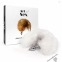 Металева анальна пробка з хвостом з натурального хутра Art of Sex size M White fox (SO6184) 2