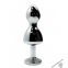 Анальна пробка Wooomy Lollypop Double Ball Metal Plug Blue L (SO7419) 0