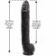 Фалоімітатор Doc Johnson Dick Rambone Black Cock (в ПЕ пакеті!), 42x6 см (SO4555) 0
