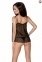 Сорочка прозора бебі долл MELANIA CHEMISE black XXL/XXXL - Passion, трусики, на тонких бретелях (EL16306) 2
