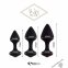 Набір силіконових анальних пробок FeelzToys - Bibi Butt Plug Set 3 pcs Black (SO5065) 1