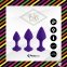 Набір силіконових анальних пробок FeelzToys - Bibi Butt Plug Set 3 pcs Purple (SO5064) 2