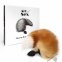 Силіконова анальна пробка з хвостом із натурального хутра Art of Sex size M Foxy fox (SO6188) 3