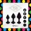 Набір силіконових анальних пробок FeelzToys - Bibi Butt Plug Set 3 pcs Black (SO5065) 2