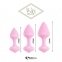 Набір силіконових анальних пробок FeelzToys - Bibi Butt Plug Set 3 pcs Pink (SO4576) 0