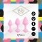 Набір силіконових анальних пробок FeelzToys - Bibi Butt Plug Set 3 pcs Pink (SO4576) 1