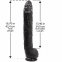 Фалоімітатор Dick Rambone, 43х6,5 см, чорний 3