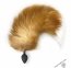 Силіконова анальна пробка з хвостом із натурального хутра Art of Sex size M Foxy fox (SO6188) 0