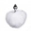 Металева анальна пробка з помпоном Bunny Tail Plug, S (810209) 0