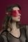 Маска на очі Feral Feelings - Blindfold Mask, натуральна шкіра, червона (SO3413) 2