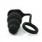 Анальна плаг з вібрацією Black Silicone (810323) 0
