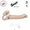 Безременевий страпон з вібрацією Strap-On-Me Vibrating Flesh L, діаметр 3,7 см (SO3828) 2