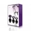 Набір анальних пробок з кристалом Rianne S: Booty Plug Set Black, 2,7 см, 3,5 см, 4,1 см (SO3889) 0