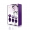 Набір анальних пробок з кристалом Rianne S: Booty Plug Set Purple, 2,7 см, 3,5 см, 4,1 см (SO3908) 0