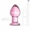 Рожева анальна пробка з скла Gildo Pink Glass Buttplug No. 27 (SO4421) 0