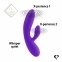 Гнучкий вібратор кролик з двома моторами FeelzToys Lea Rabbit Vibrator Medium Purple (SO4431) 0