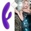 Гнучкий вібратор кролик з двома моторами FeelzToys Lea Rabbit Vibrator Medium Purple (SO4431) 1