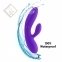 Гнучкий вібратор кролик з двома моторами FeelzToys Lea Rabbit Vibrator Medium Purple (SO4431) 4