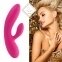 Гнучкий вібратор кролик з двома моторами FeelzToys Lea Rabbit Vibrator Rubine Red (SO4432) 0