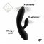 Гнучкий вібратор кролик з двома моторами FeelzToys Lea Rabbit Vibrator Black (SO4433) 0
