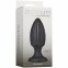 Анальний плаг з каналами для змащування Doc Johnson Platinum Premium Silicone - The Rocket - Black (SO4916) 0