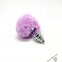 Металева анальна пробка Кролячий хвостик Alive Fluffly Twist Plug S Purple (SO6306) 0