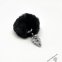 Металева анальна пробка Кролячий хвостик Alive Fluffly Twist Plug S Black (SO6307) 0