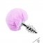 Металева анальна пробка Кролячий хвостик Alive Fluffly Twist Plug L Purple (SO6310) 0