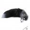 Металева анальна пробка Лисячий хвіст Alive Black And White Fox Tail M (SO6322) 1
