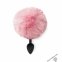 Силіконова анальна пробка М Art of Sex - Silicone Butt plug Rabbit Tail, Рожевий (SO6693) 0