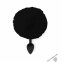 Силіконова анальна пробка М Art of Sex - Silicone Butt plug Rabbit Tail,Чорний (SO6694) 0