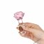 Скляна анальна пробка Pillow Talk - Rosy- Luxurious Glass Anal Plug (SO6834) 1