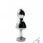 Металева анальна пробка Wooomy Lollypop Double Ball Metal Plug Blue S, 8х2,8 см (SO7415) 0