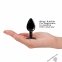 Металева анальна пробка із прикрасою у вигляді кристалу Dorcel - Diamond Plug BLACK S (SO7808) 2
