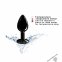 Металева анальна пробка із прикрасою у вигляді кристалу Dorcel - Diamond Plug BLACK S (SO7808) 3