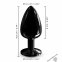 Металева анальна пробка із прикрасою у вигляді кристалу Dorcel - Diamond Plug BLACK L (SO7810) 1